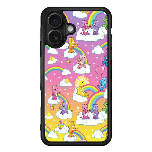 Care Bear Rainbow Pastel Trippy iPhone 16 Case - Oxvistore