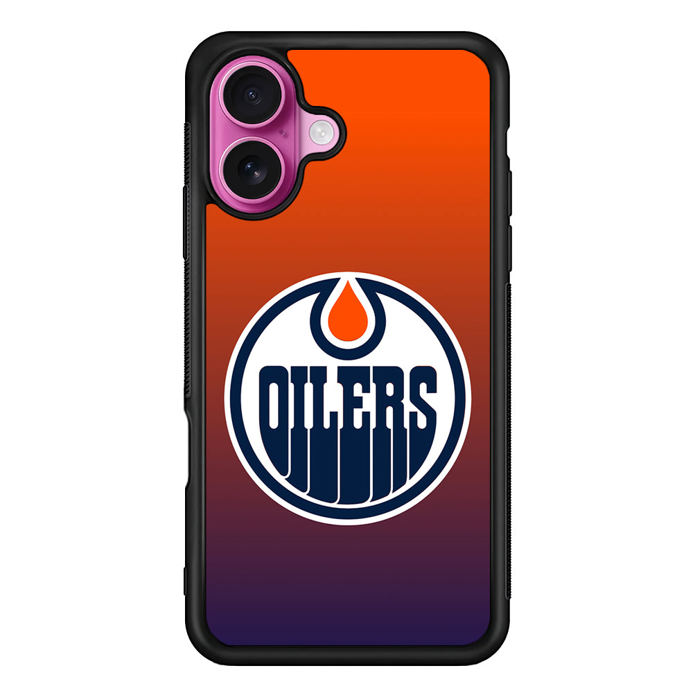 Edmonton Oilers Gradient iPhone 17 Case | Slim Protective Rubber Phone Cover