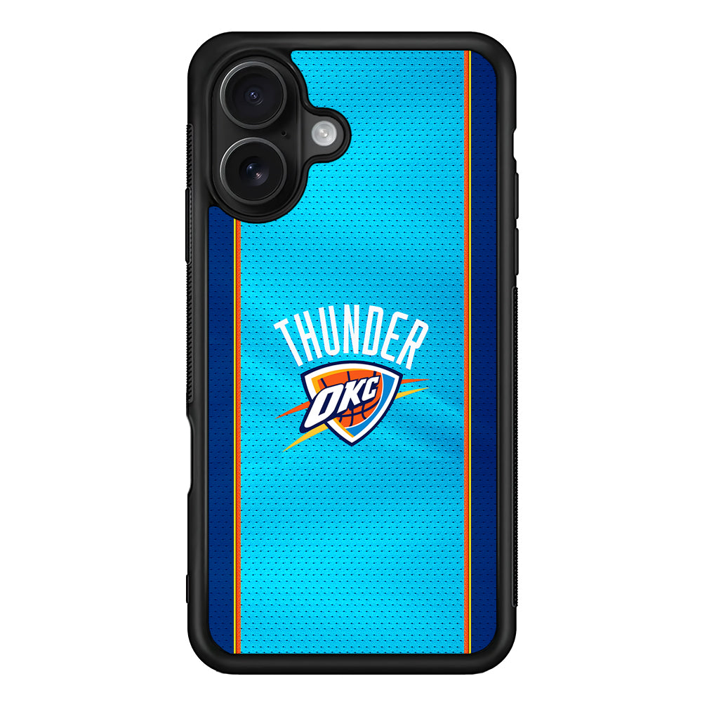 Oklahoma City Thunder Pattern iPhone 16 Case - Oxvistore