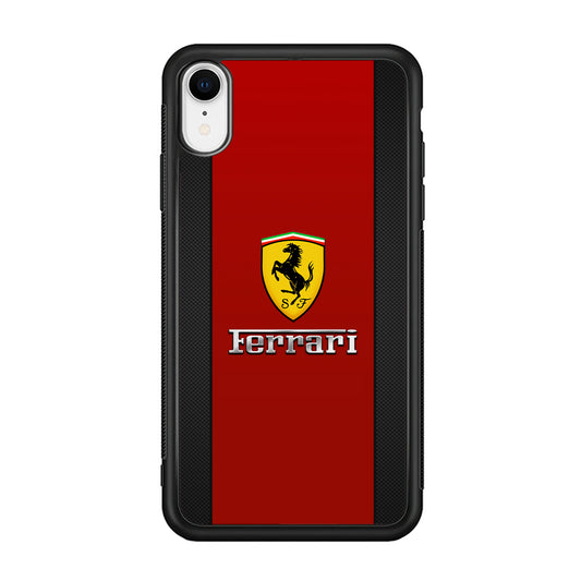 Ferrari Luxury Car Stripe Logo iPhone XR Case | Slim Rubber Case for iPhone XR