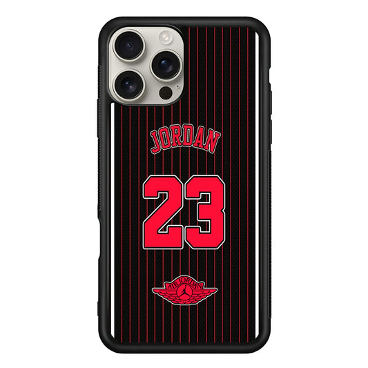 Air Jordan Emblem on Jersey iPhone 16 Pro Max Case | Durable Everyday Protective Cover