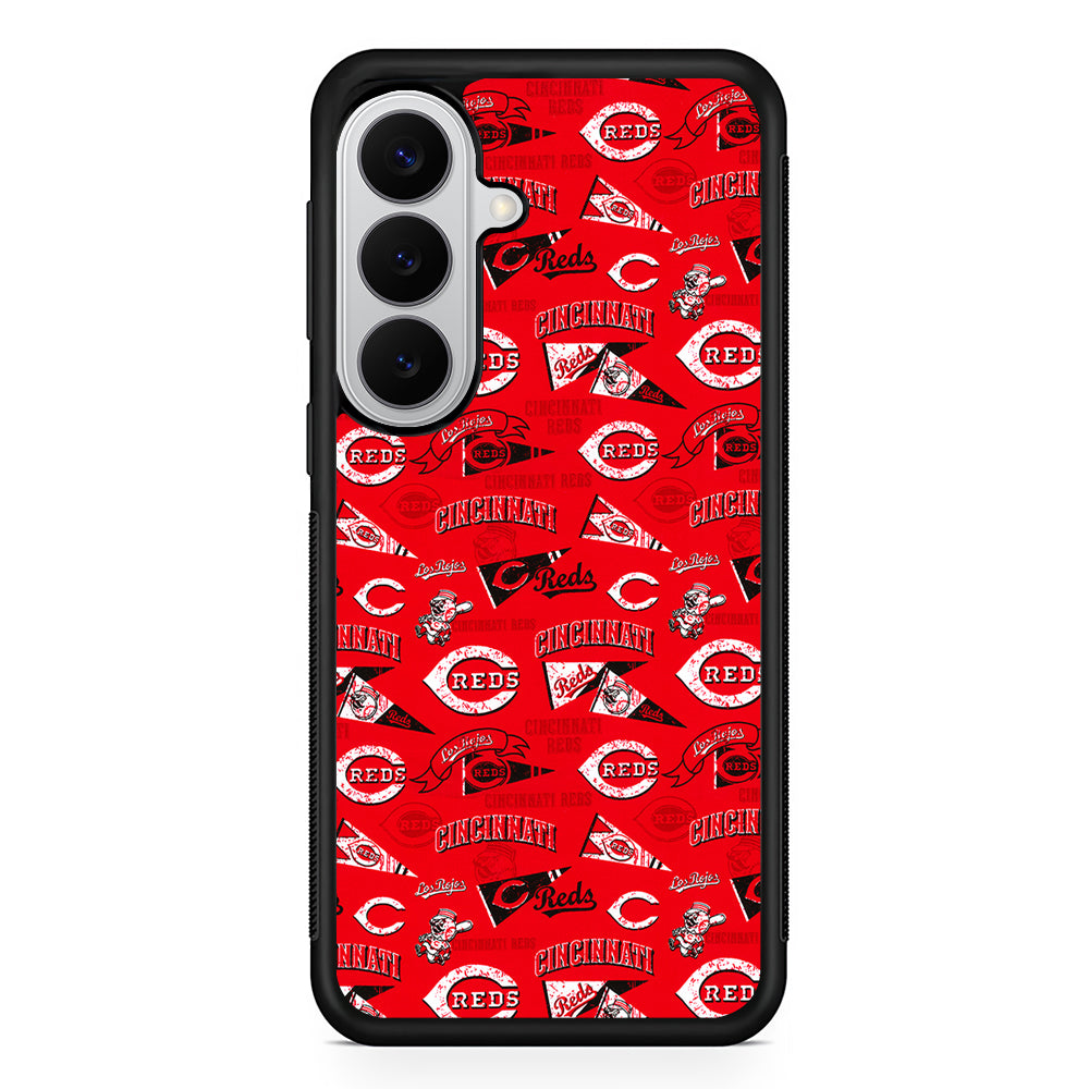 Cincinnati Reds Vintage Samsung Galaxy S26 Case | Protective Rubber Cover