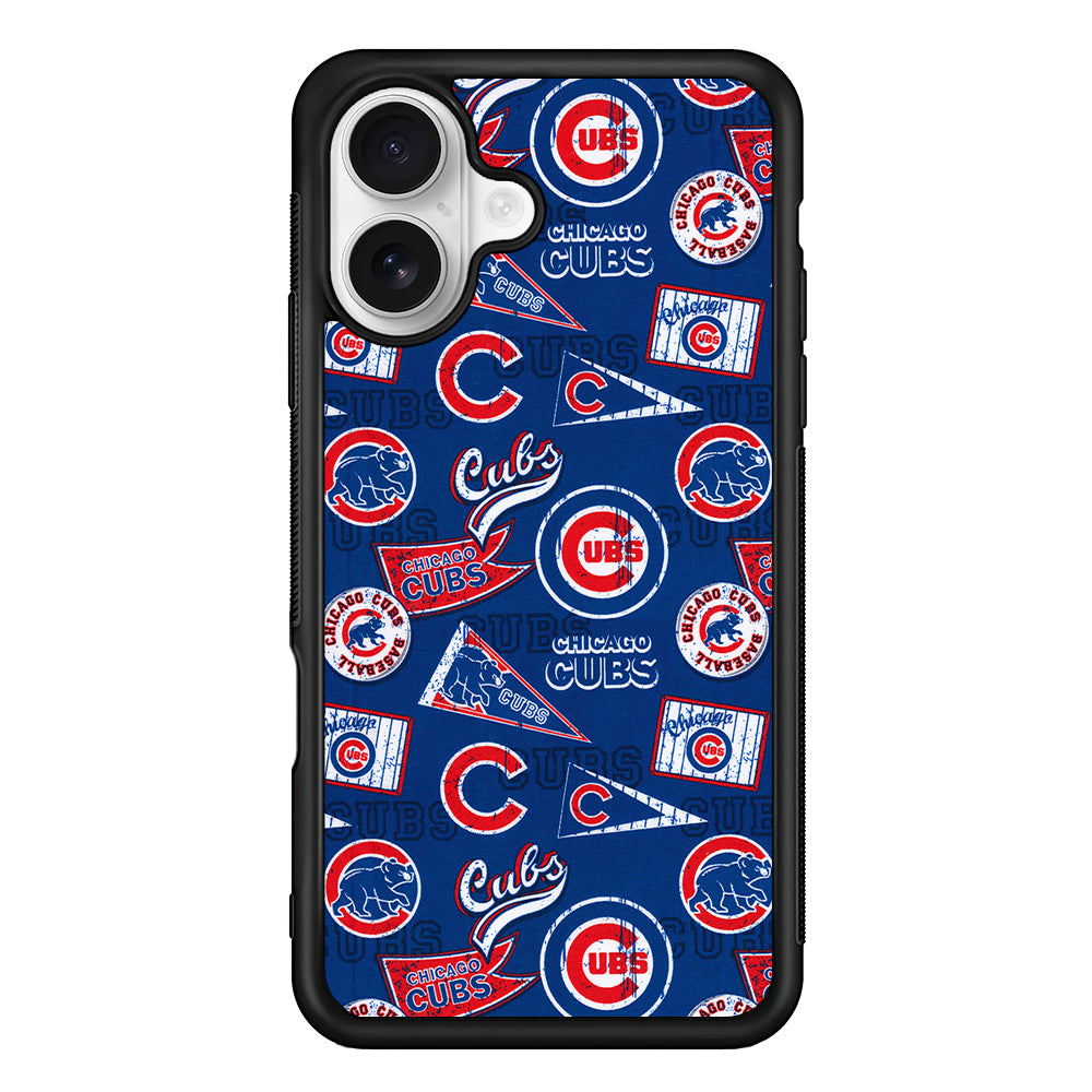 Chicago Cubs Retro iPhone 16 Plus Case | Durable Protective Rubber Cover