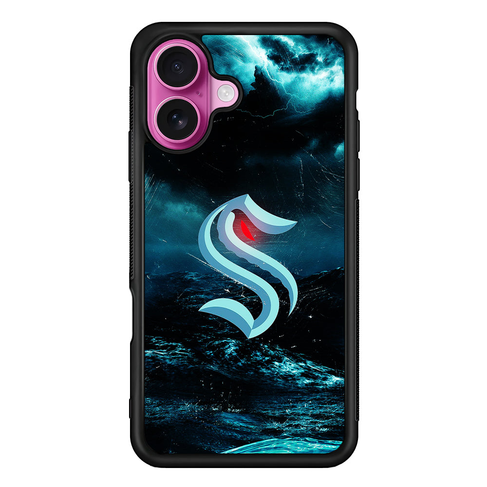 Seattle Kraken Storm iPhone 17 Case | Slim Protective Rubber Phone Cover