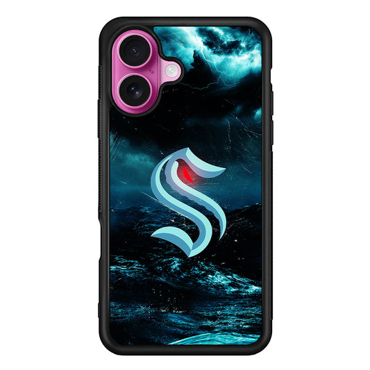 Seattle Kraken Storm iPhone 17 Case | Slim Protective Rubber Phone Cover