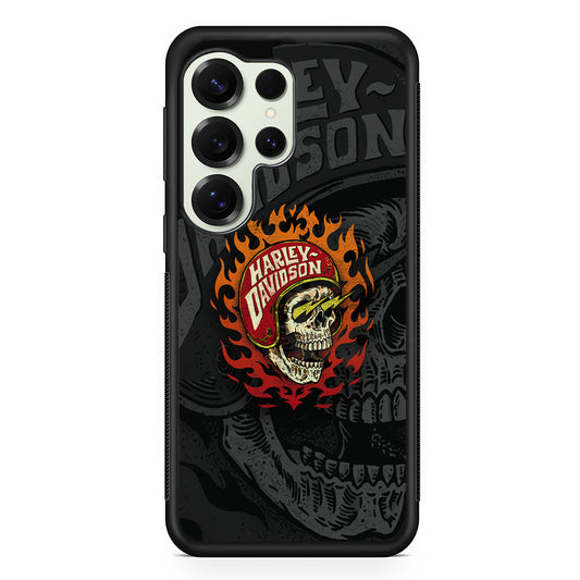 Harley Davidson Flaming Rider Samsung Galaxy S25 Ultra Case | Durable Rubber Case for Samsung Galaxy S25 Ultra
