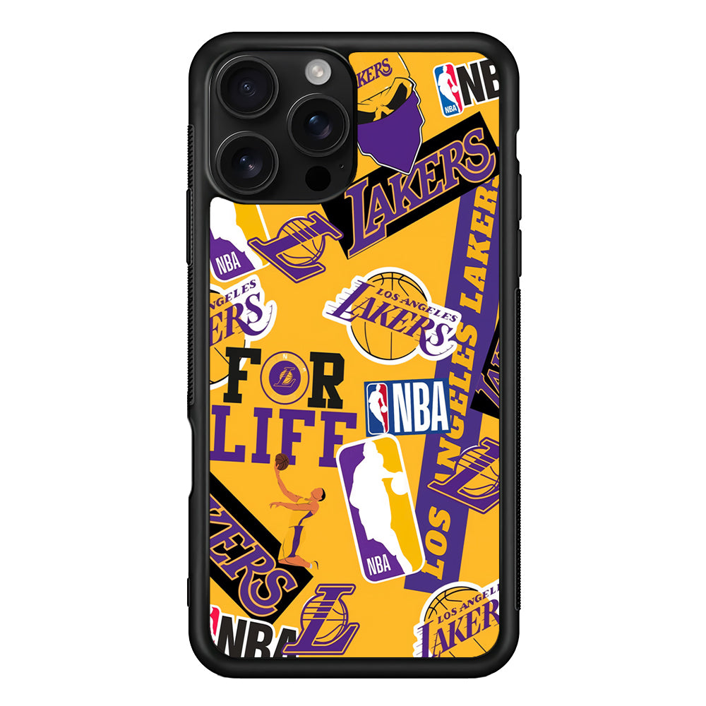 Los Angeles Lakers Aesthetic iPhone 16 Pro Case | Durable Protective Case for iPhone 16 Pro