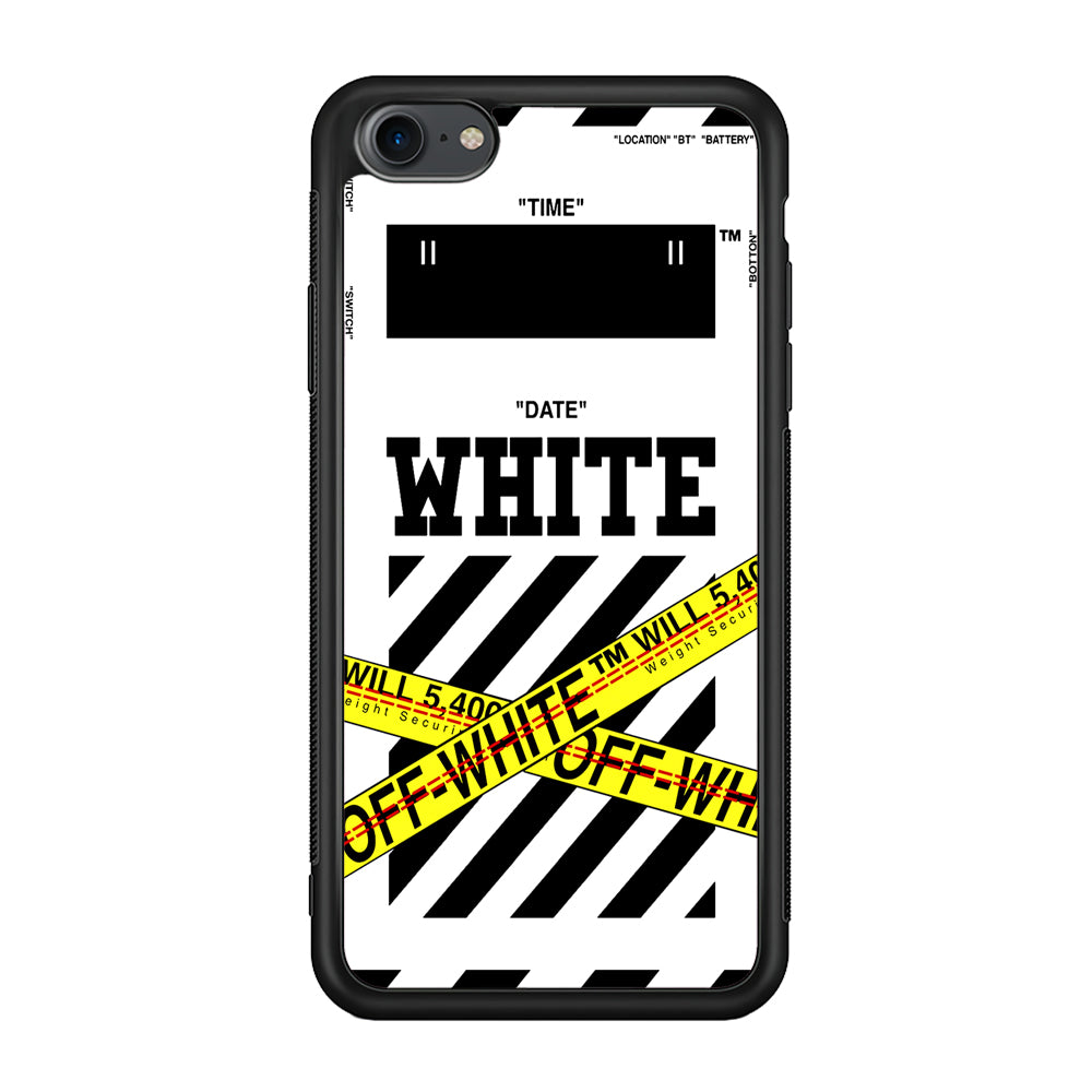 Off White Warning Line iPhone 8 Case | Slim Rubber Case for iPhone 8