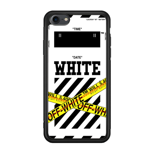 Off White Warning Line iPhone 8 Case | Slim Rubber Case for iPhone 8