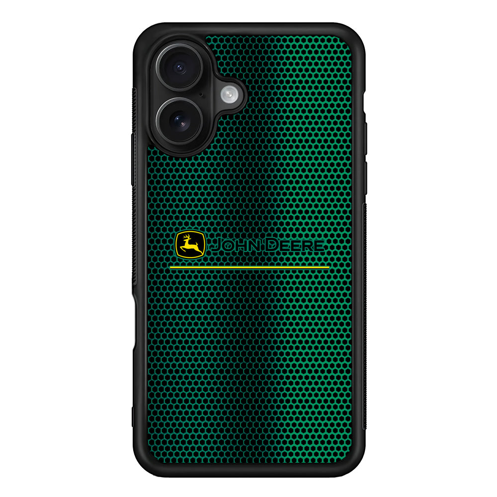 John Deere Luxury Hexagon iPhone 16 Case | Slim Rubber Case for iPhone 16