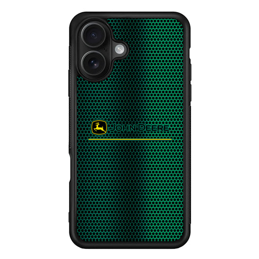John Deere Luxury Hexagon iPhone 16 Case | Slim Rubber Case for iPhone 16