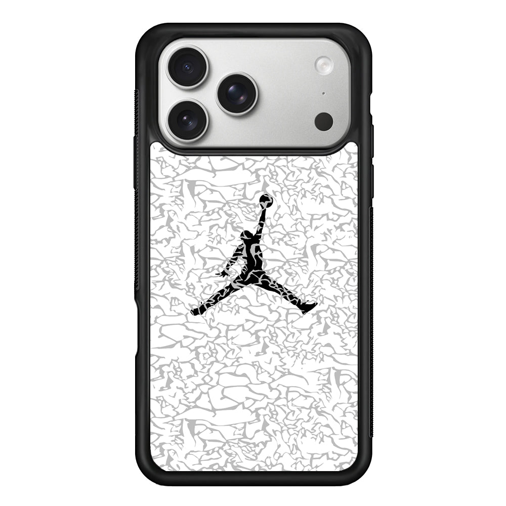 Air Jordan Gray Abstract Pattern iPhone 17 Pro Case | Slim Protective Case for iPhone 17 Pro