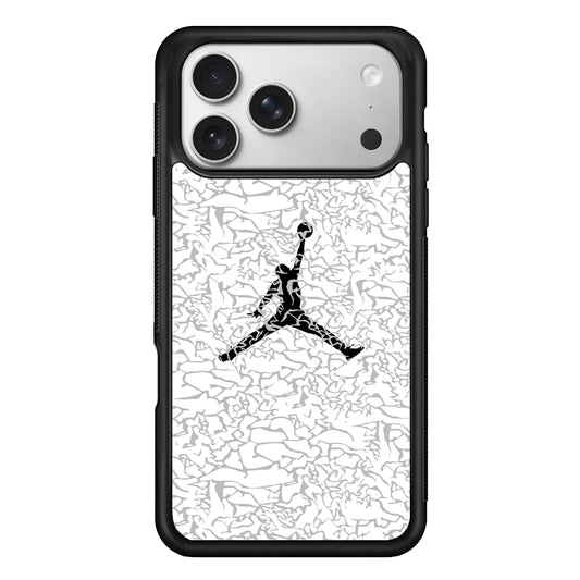 Air Jordan Gray Abstract Pattern iPhone 17 Pro Case | Slim Protective Case for iPhone 17 Pro