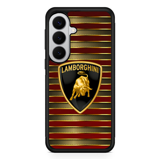 Lamborghini Red Gold Luxury Samsung Galaxy S26 Case | Slim Rubber Case for Samsung Galaxy S26