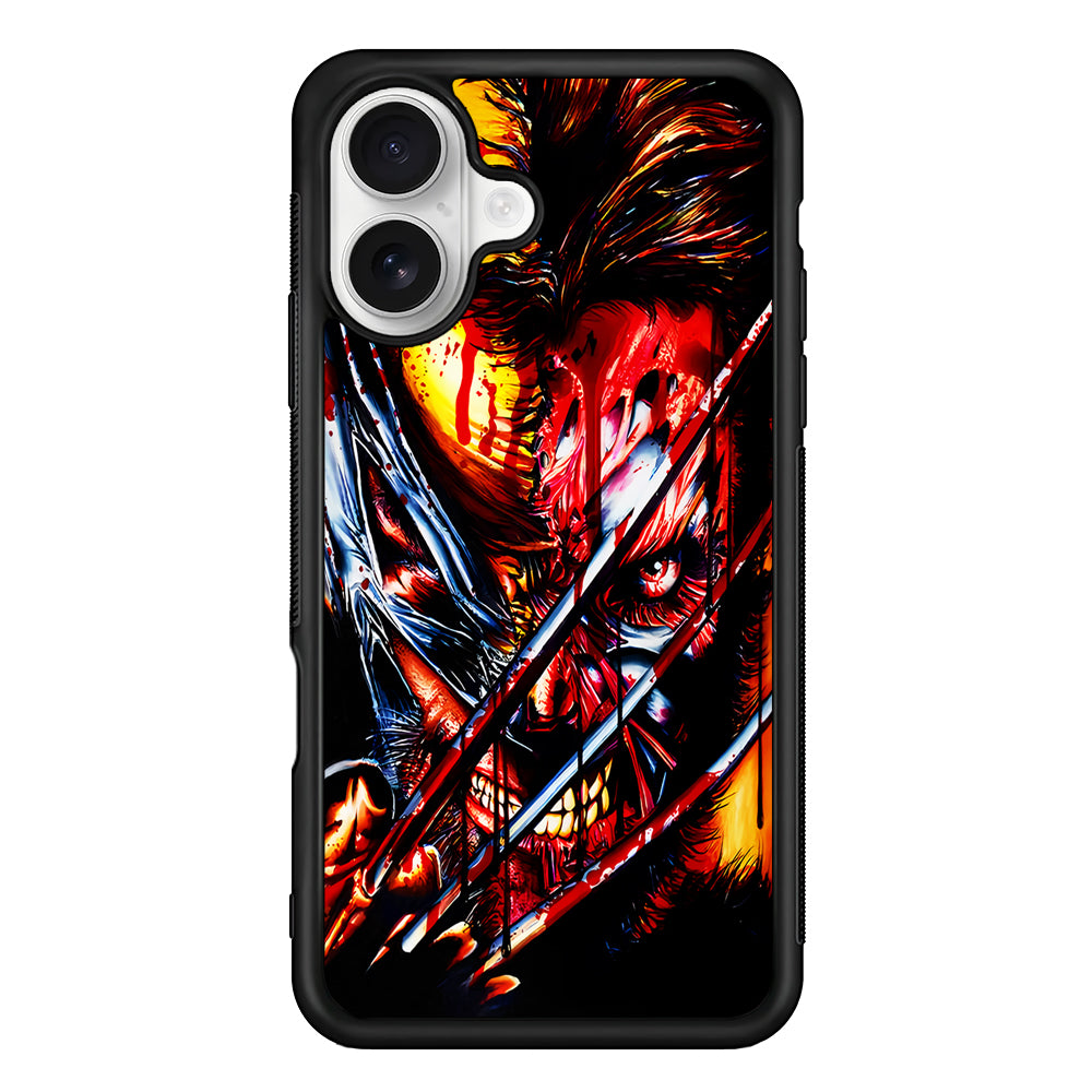 Wolverine Transformation Comic iPhone 16 Plus Case | Durable Protective Rubber Cover
