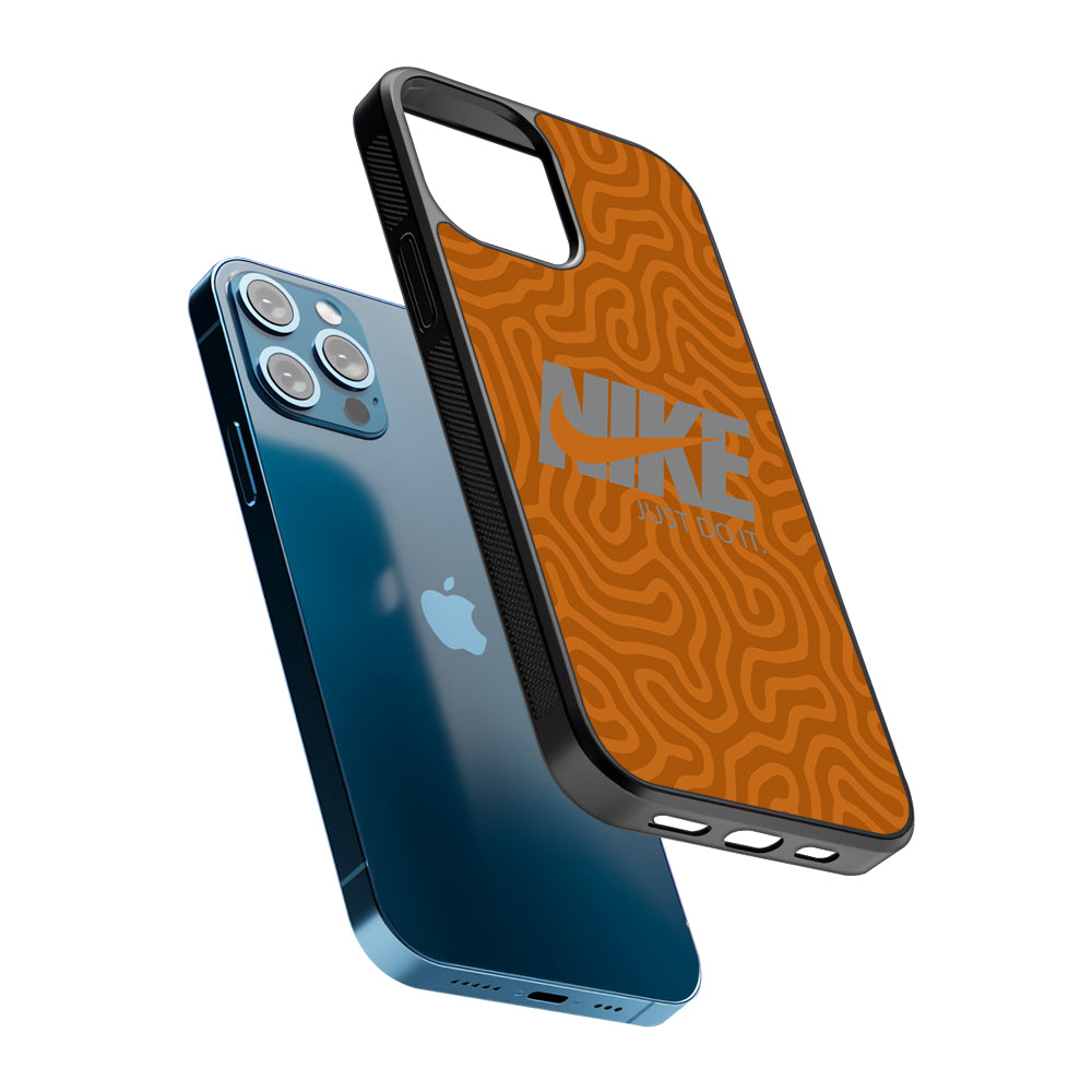 Nike Brown Maze 2D Rubber Phone Case | Slim Protective Phone Case