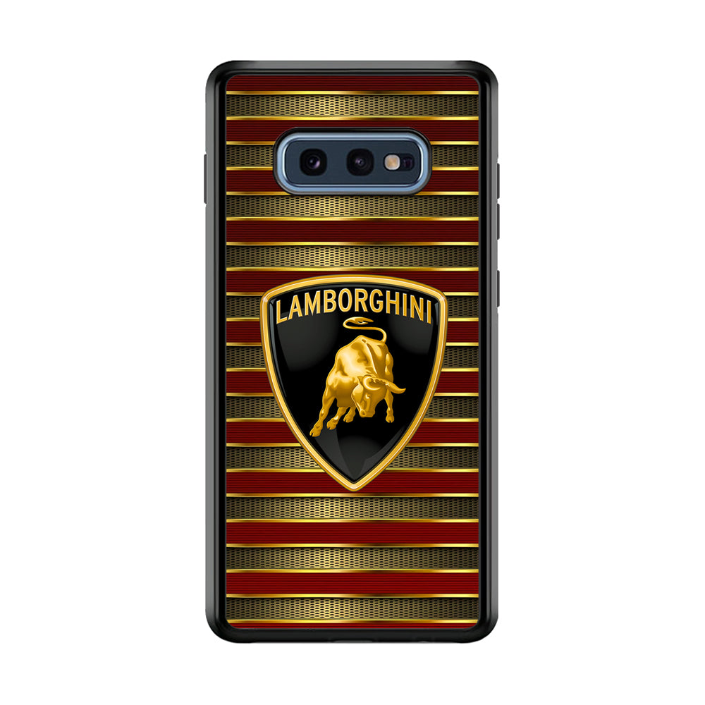 Lamborghini Red Gold Luxury Samsung Galaxy S10E Case | Slim Rubber Case for Samsung Galaxy S10E