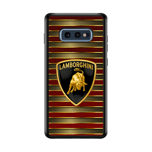 Lamborghini Red Gold Luxury Samsung Galaxy S10E Case | Slim Rubber Case for Samsung Galaxy S10E