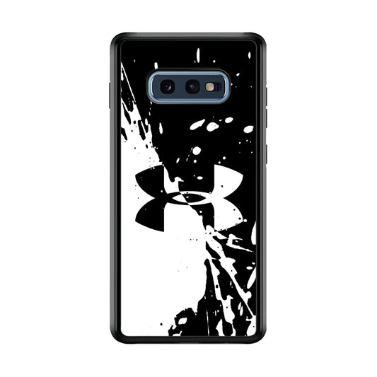 Under Armour Black White Samsung Galaxy S10E Case | Slim Rubber Case for Samsung Galaxy S10E