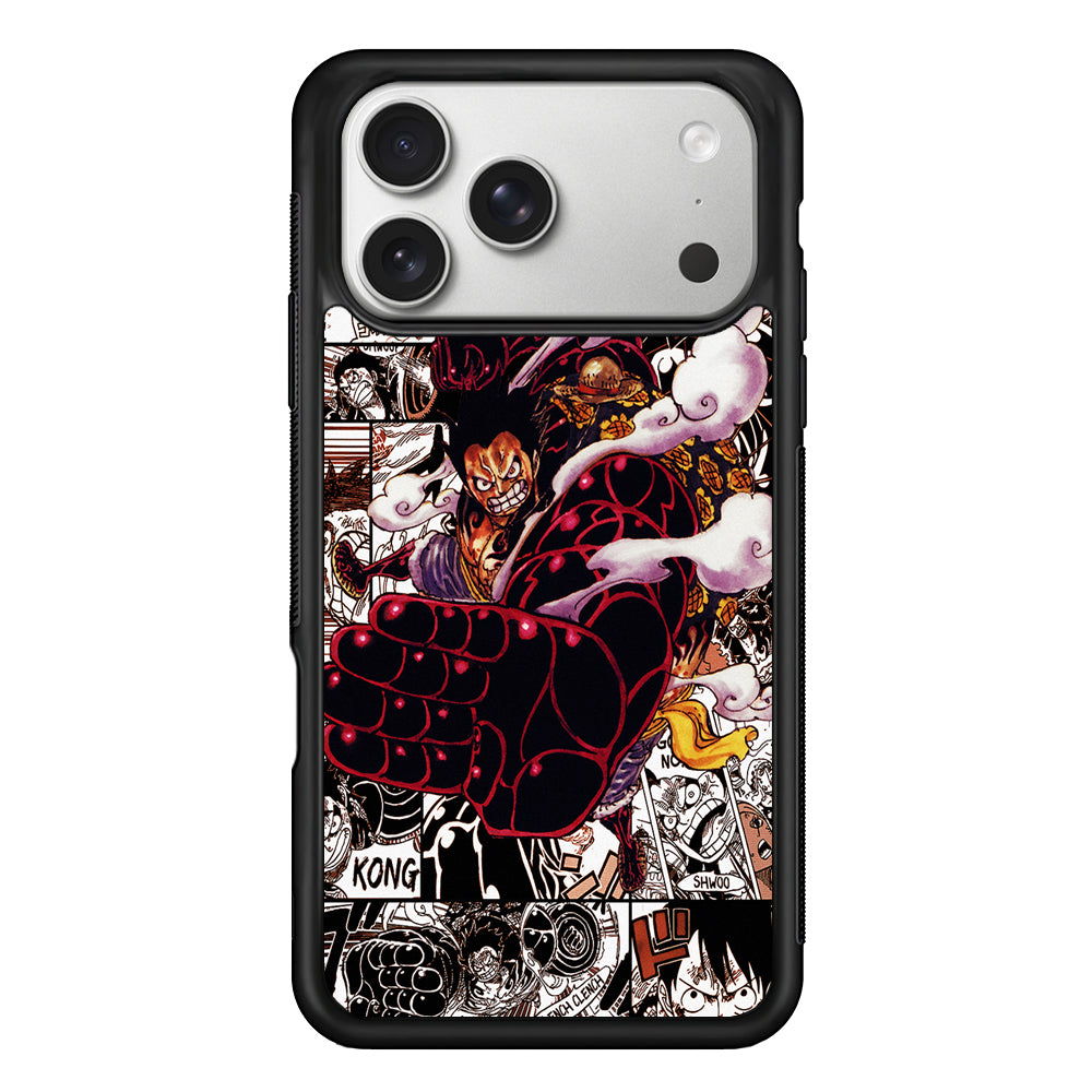 One Piece Luffy Gear 4 Comic iPhone 17 Pro Case | Slim Rubber Case for iPhone 17 Pro