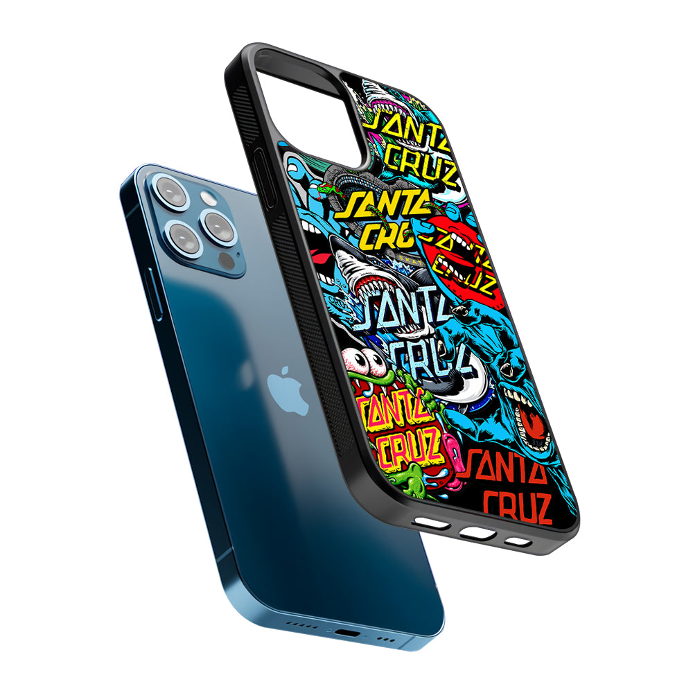 Santa Cruz Skateboard logo 2D Rubber Phone Case | Durable Phone Case
