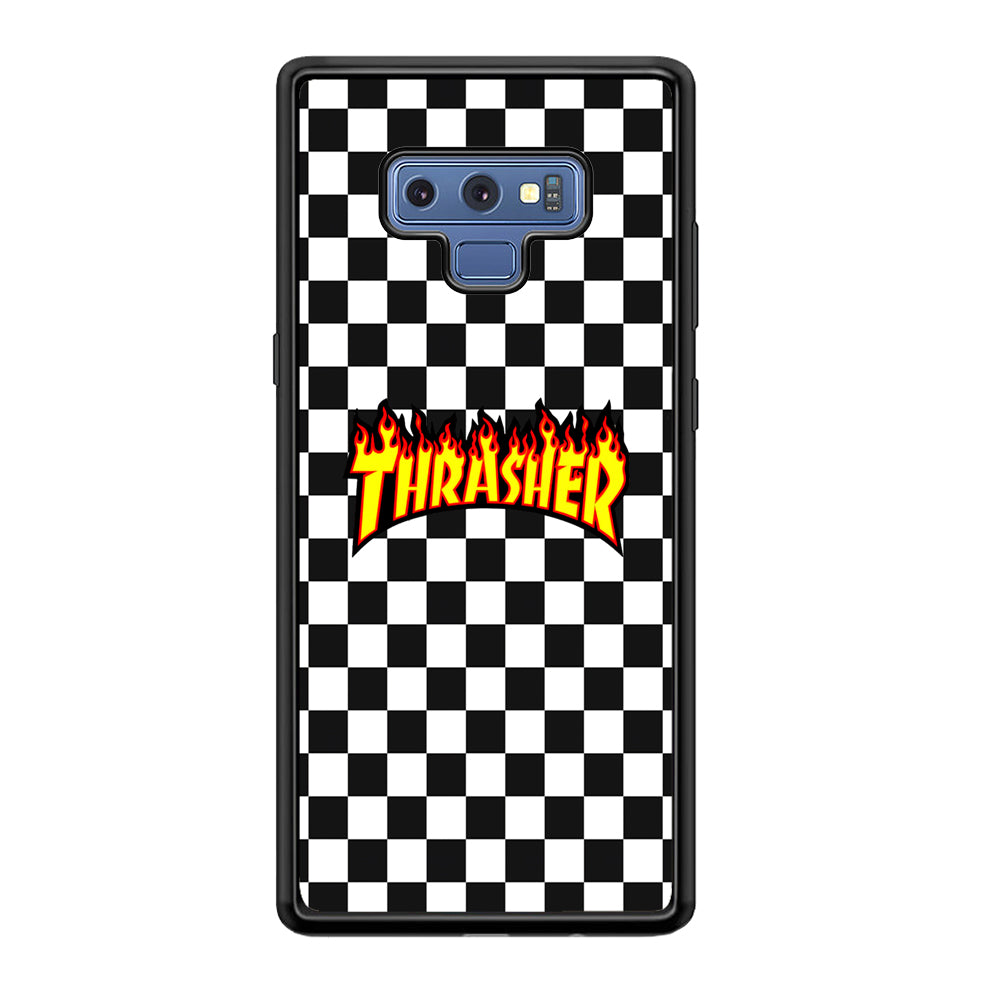 Thrasher Chess Pattern Samsung Galaxy Note 9 Case | Slim Rubber Case for Samsung Galaxy Note 9