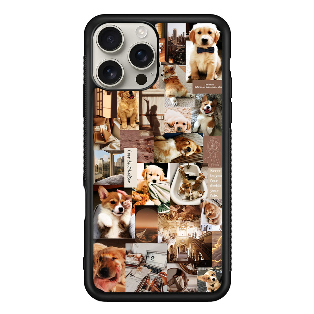 Cute Puppy Dog Aesthetic iPhone 16 Pro Max Case | Stylish Protective Case for iPhone 16 Pro Max