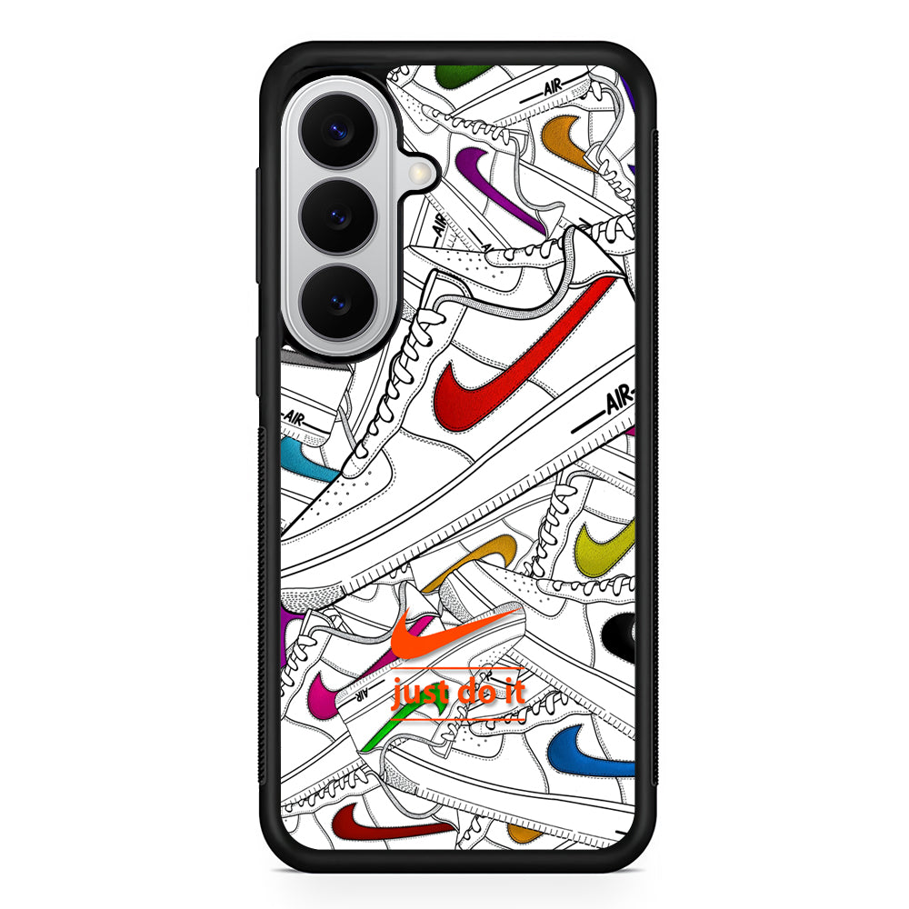 Nike Air White Shoes Pile Samsung Galaxy S26 Case | Slim Samsung Galaxy S26 Rubber Case