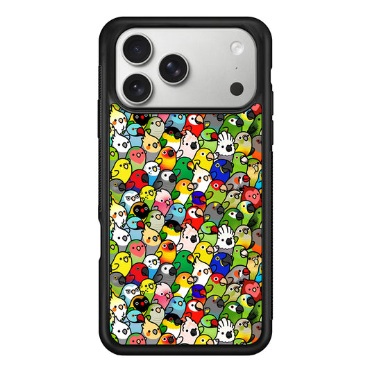 Kawaii Birds Pattern iPhone 17 Pro Case | Slim Rubber Case for iPhone 17 Pro