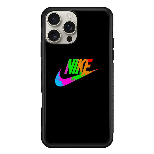 Nike Word Rainbow iPhone 16 Pro Max Case | Durable Everyday Protective Cover