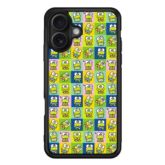 Keroppi Frog Cartoons Pattern iPhone 16 Case - Oxvistore