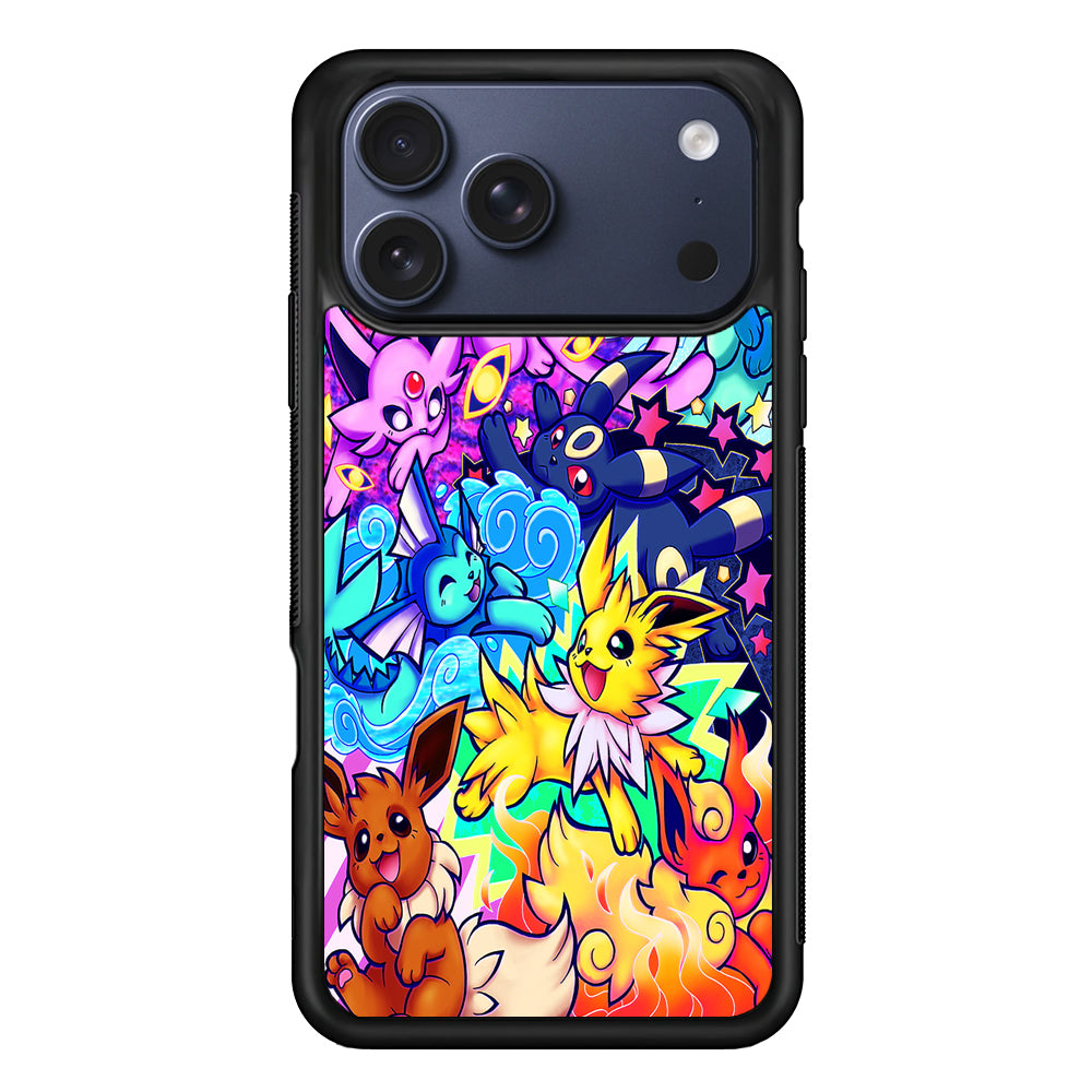 Pokemon Eevee Evolutions Art iPhone 17 Pro Max Case | Slim Protective Cover for iPhone 17 Pro Max