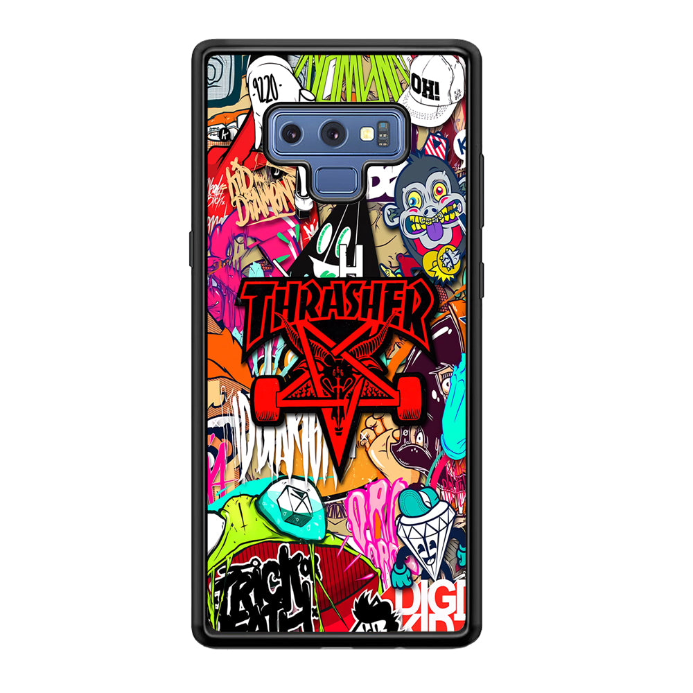 Thrasher Gang Assembly Samsung Galaxy Note 9 Case | Slim Rubber Case for Samsung Galaxy Note 9