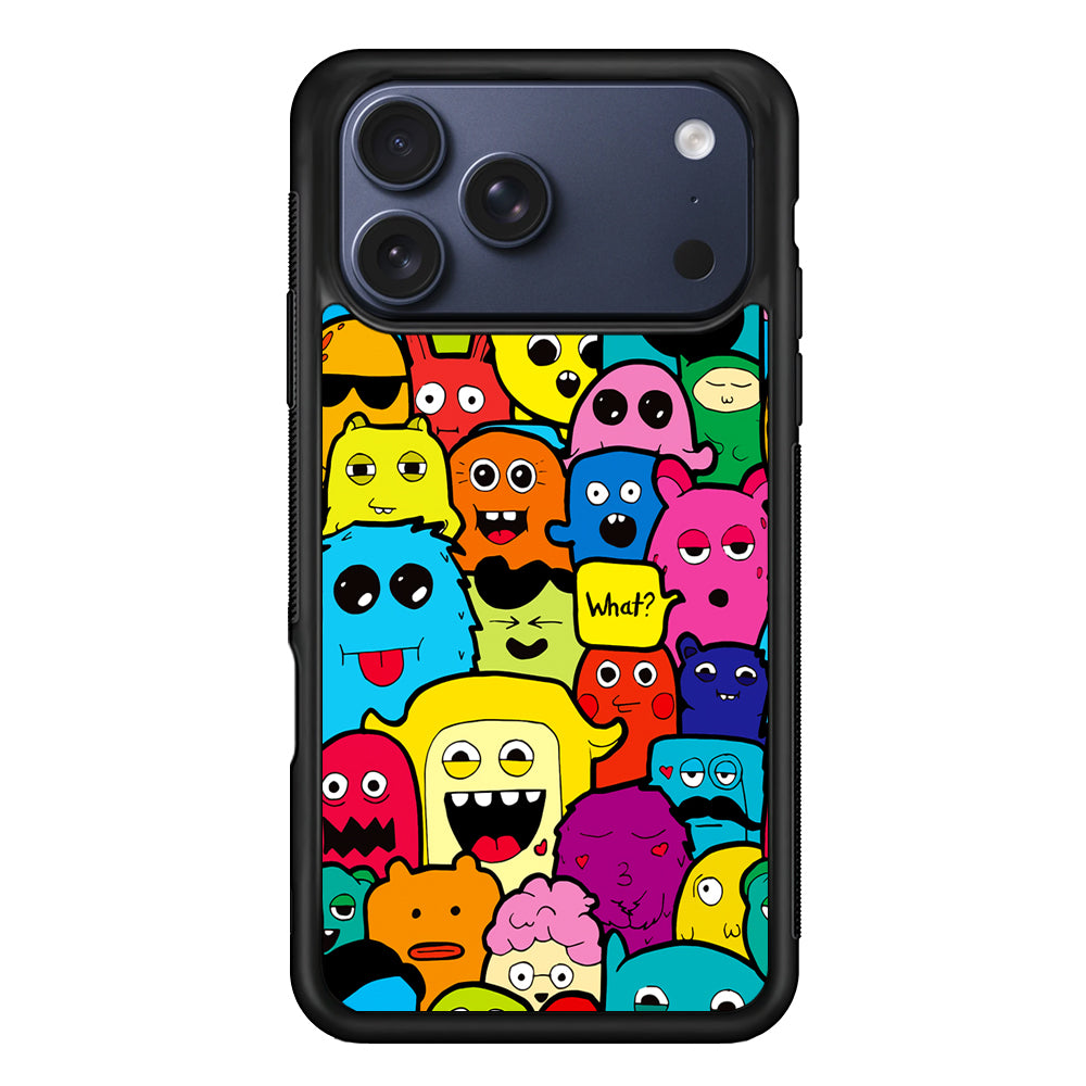 Monster Doodle Funny and Spooky iPhone 17 Pro Max Case | Slim Protective Cover for iPhone 17 Pro Max
