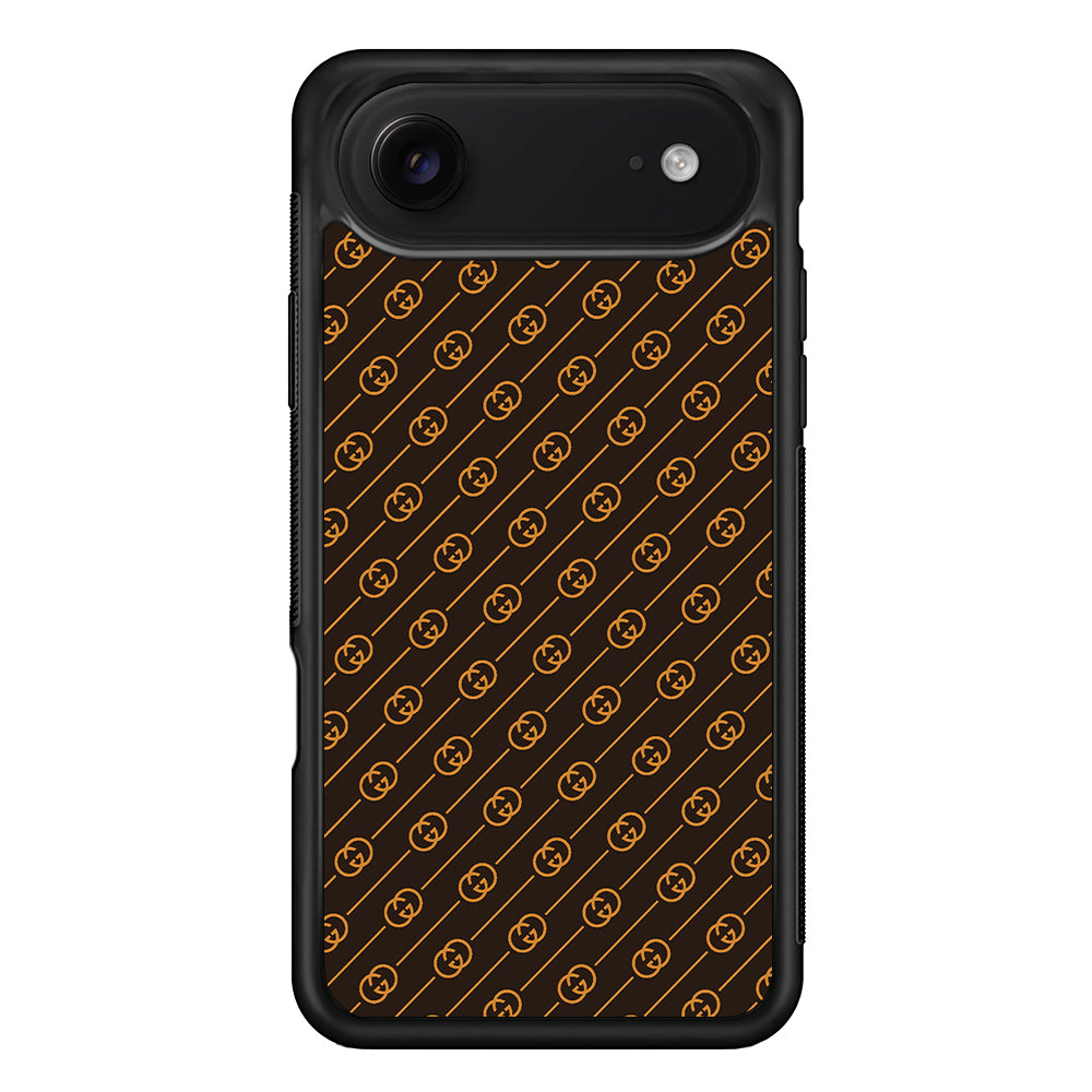 Gucci Brown Pattern iPhone 17 Air Case | Slim Rubber Case for iPhone 17 Air