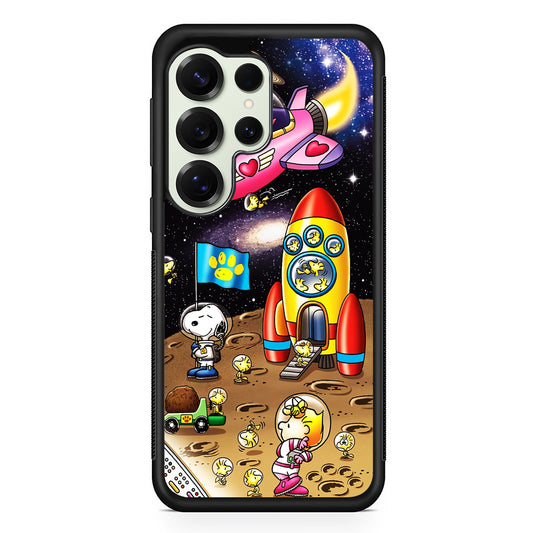 Peanuts Snoopy Space Travel Samsung Galaxy S25 Ultra Case | Durable Rubber Case for Samsung Galaxy S25 Ultra