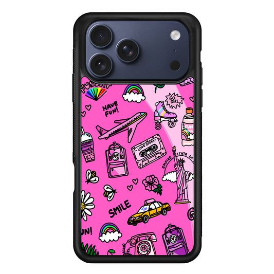 Pink Cute Girly Pattern iPhone 17 Pro Max Case | Slim Protective Cover for iPhone 17 Pro Max