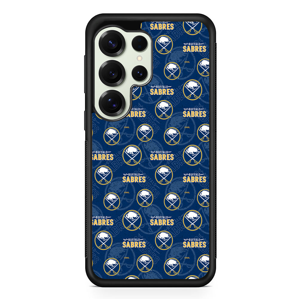 Buffalo Sabres Pattern Samsung Galaxy S25 Ultra Case | Durable Rubber Case for Samsung Galaxy S25 Ultra