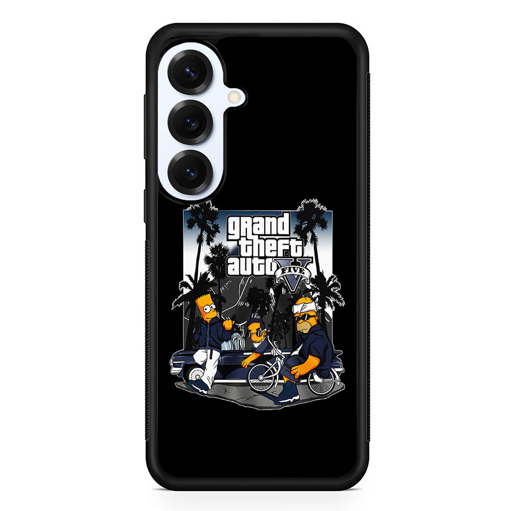 Grand Theft Auto Simpson Samsung Galaxy S25 Plus Case | Slim Rubber Cover for Samsung Galaxy S25 Plus