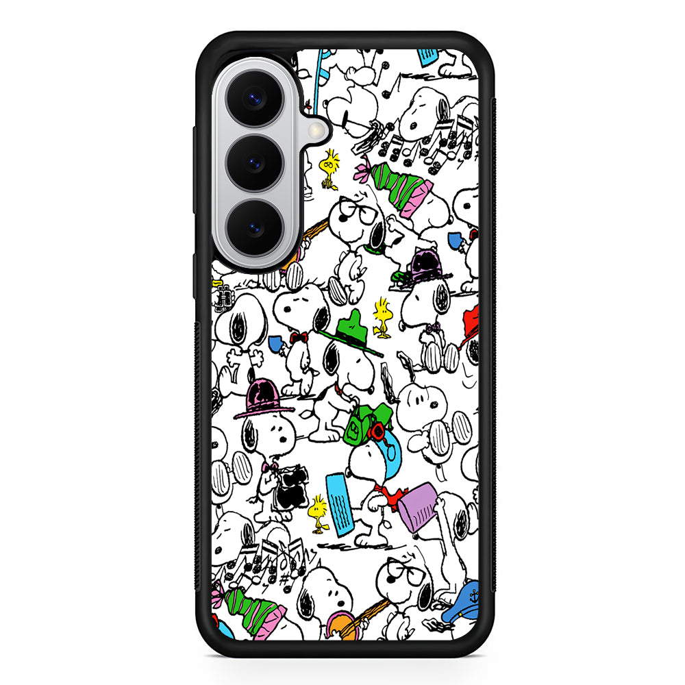Collection of Snoopy Activities Samsung Galaxy S26 Case | Protective Rubber Cover
