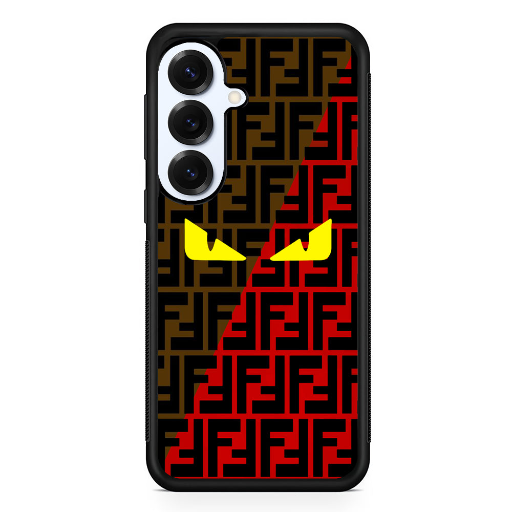 Fendi Choco Red Samsung Galaxy S25 Plus Case | Slim Rubber Case for Samsung Galaxy S25 Plus