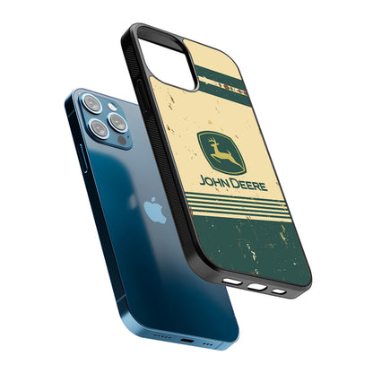 John Deere Retro Plaque 2D Rubber Phone Case | Durable Phone Case