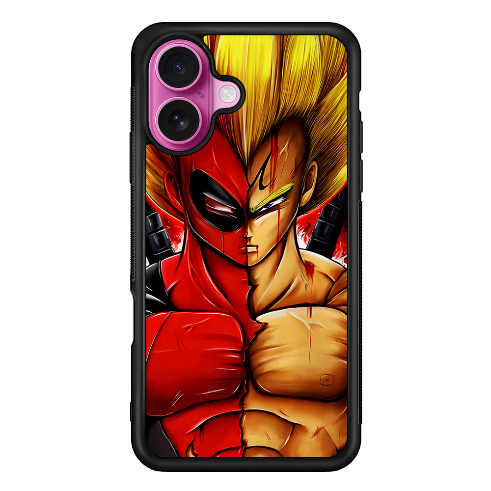 Deadpool X Vegeta Fusion iPhone 17 Case | Slim Protective Rubber Phone Cover