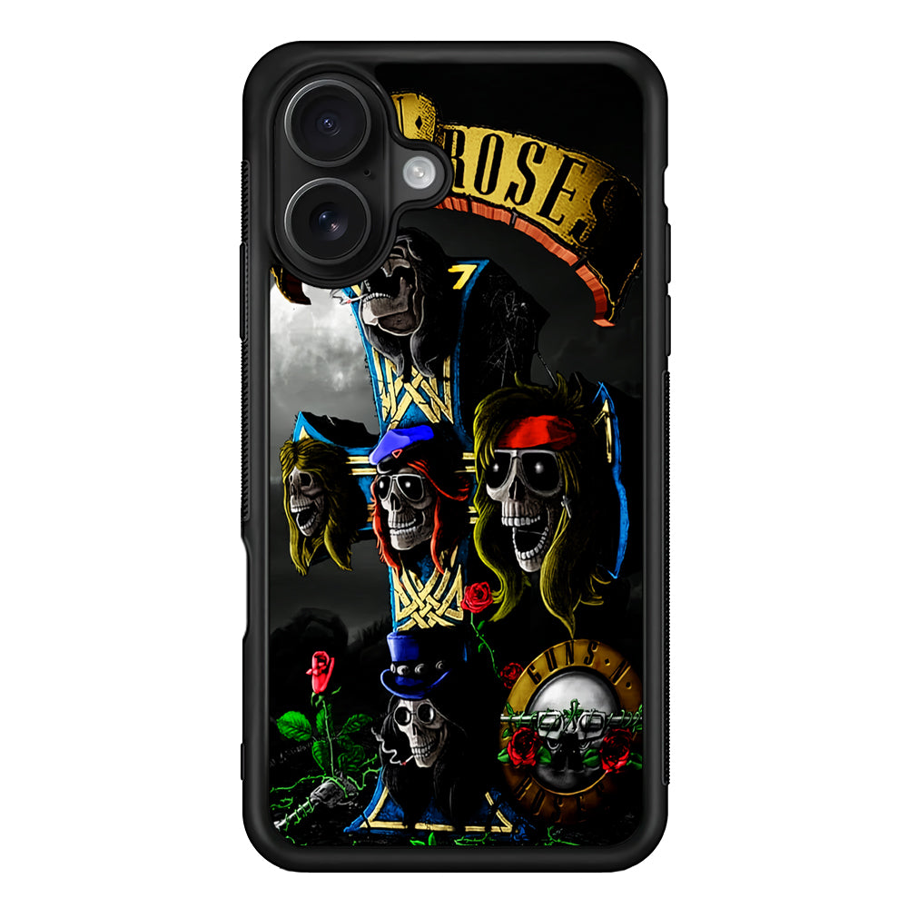 Guns and Roses Music Rock iPhone 16 Case - Oxvistore