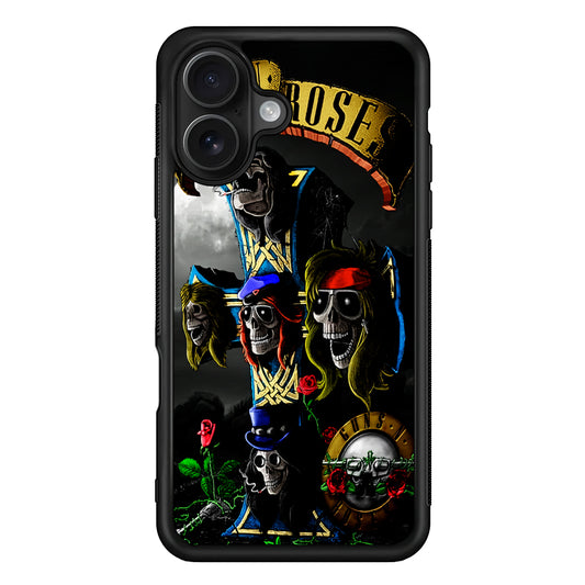 Guns and Roses Music Rock iPhone 16 Case - Oxvistore