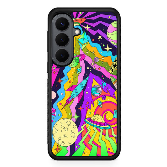 Trippy Spaceland Planets Samsung Galaxy S26 Plus Case | Slim Rubber Case for Samsung Galaxy S26 Plus
