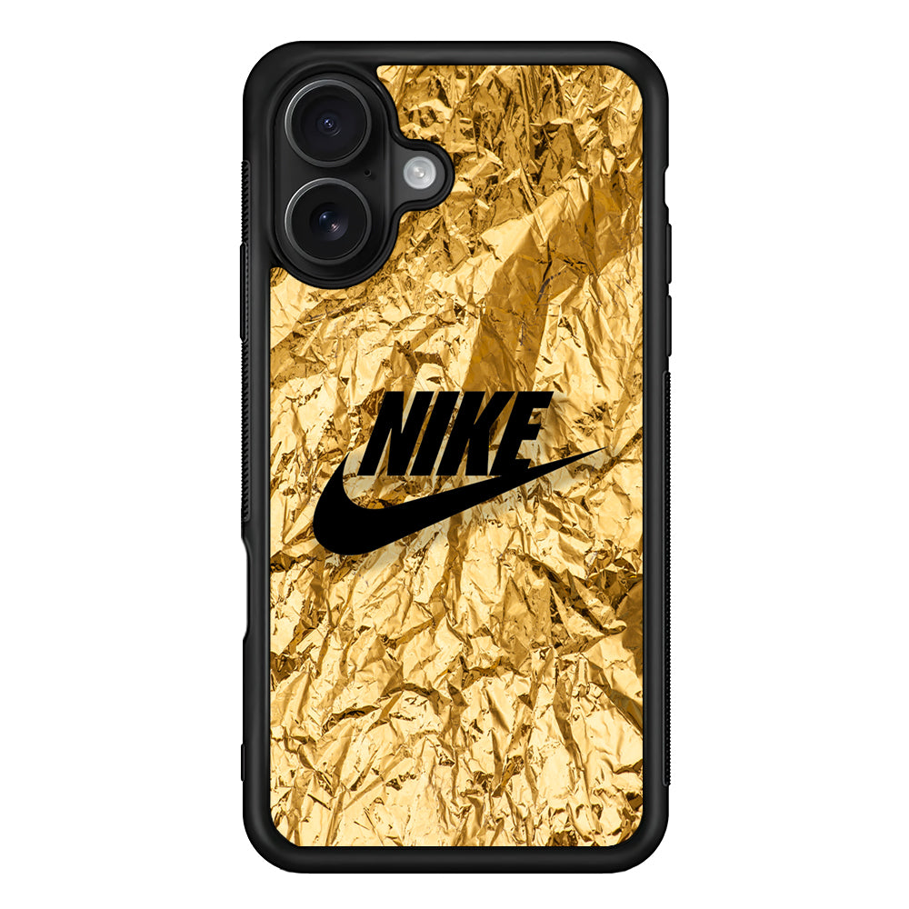 Nike Gold Paper iPhone 16 Case - Oxvistore