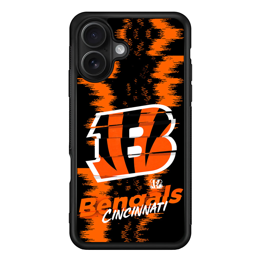 Cincinnati Bengals Abstract Color iPhone 16 Case - Oxvistore
