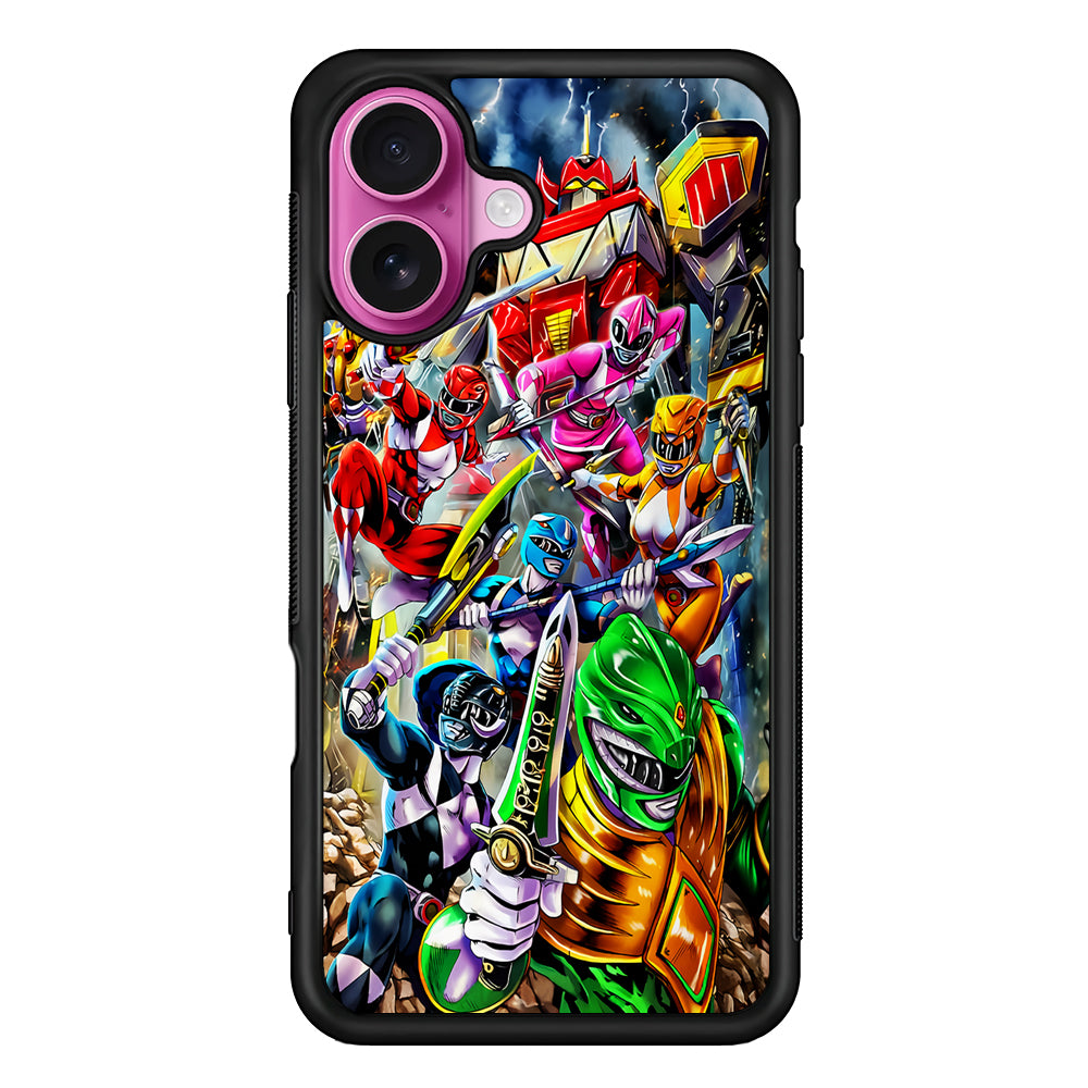 Power Rangers Squad iPhone 17 Case | Slim Protective Rubber Phone Cover