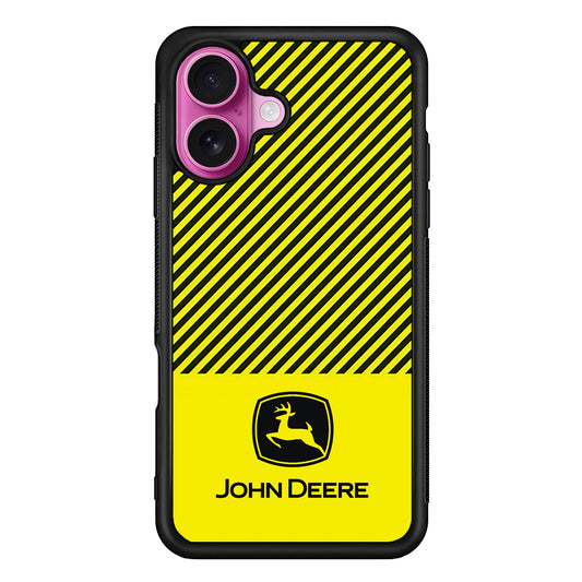 John Deere Black Patern iPhone 17 Case | Slim Rubber Case for iPhone 17